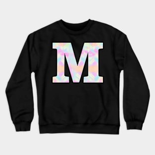 The Letter M Rainbow Brushed Design Crewneck Sweatshirt